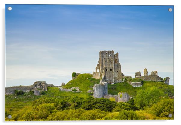 Ancient Enigma of Corfe Castle Acrylic by David Tyrer