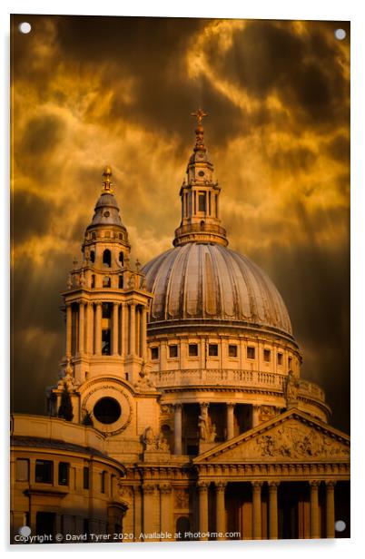 Divine Radiance over Saint Paul's Acrylic by David Tyrer