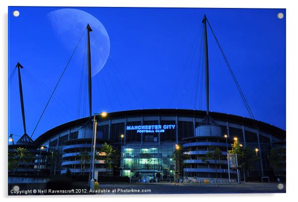 The City of Manchester Stadium Acrylic by Neil Ravenscroft