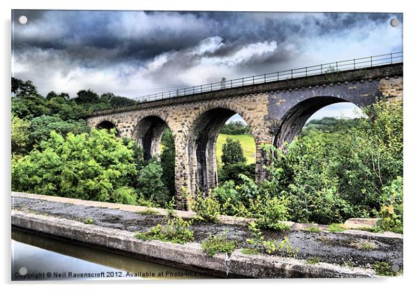 Marple Viaduct Acrylic by Neil Ravenscroft
