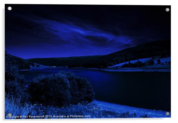 Ladybower night sky Acrylic by Neil Ravenscroft