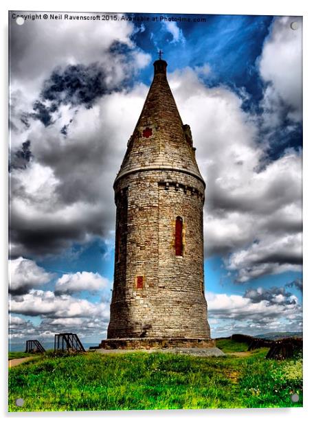  Hartshead Pike Acrylic by Neil Ravenscroft