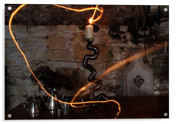 Gothic Candlestick Acrylic by Gavin Wilson