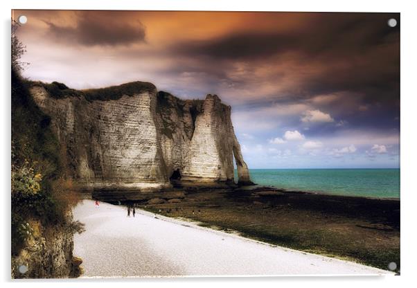 Etretat Cliffs Acrylic by David Yeaman