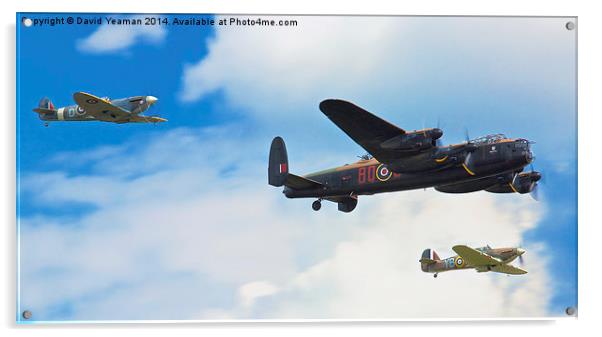 The Battle of Britain Memorial Flight (RAFBBMF) Acrylic by David Yeaman