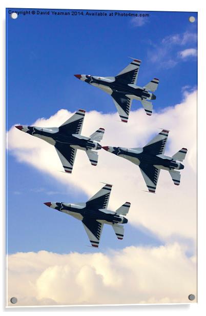  USAF Thunderbirds Acrylic by David Yeaman