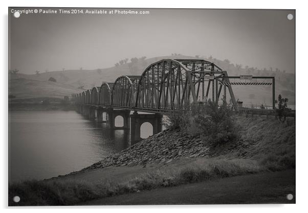 Bethanga Bridge, Albury, NSW Acrylic by Pauline Tims