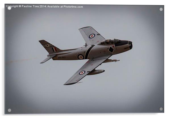  RAAF SABRE A94 983 at POINT COOK Acrylic by Pauline Tims