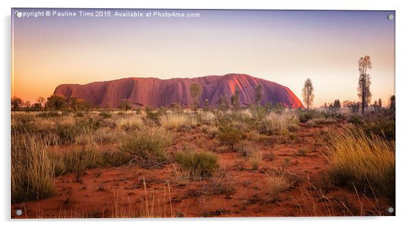  Sunrise at Uluru Acrylic by Pauline Tims