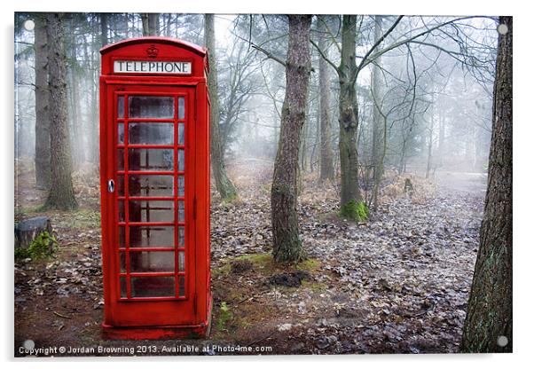 British phone box  Acrylic by Jordan Browning Photo