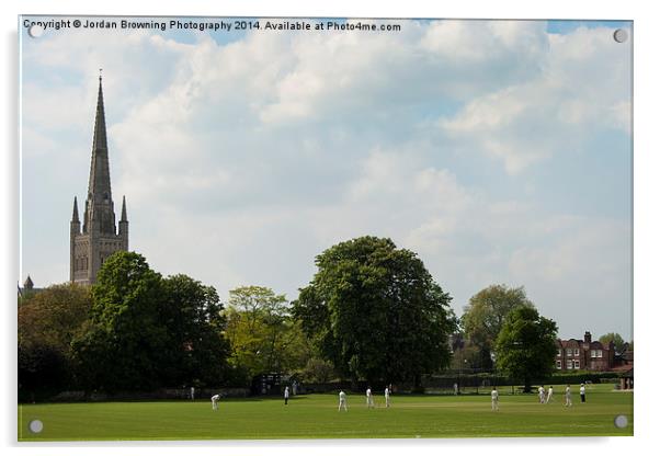 Norwich City Cricket Acrylic by Jordan Browning Photo