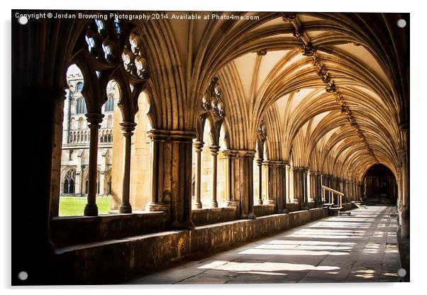 Norwich Cathedral Cloister Walks Acrylic by Jordan Browning Photo