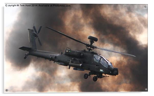  Apache Attack Helicopter Acrylic by Tom Hard