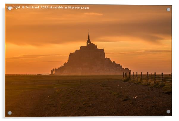 Le Mont Saint Michel Acrylic by Tom Hard