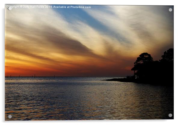 Hernando County Sunset Acrylic by Judy Hall-Folde