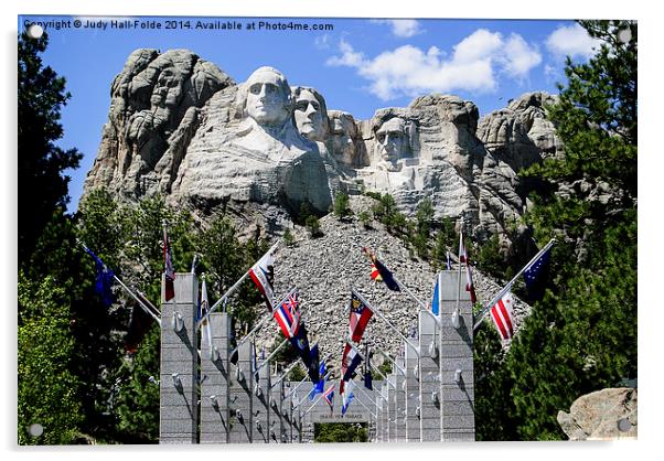  Presidents Rock Acrylic by Judy Hall-Folde