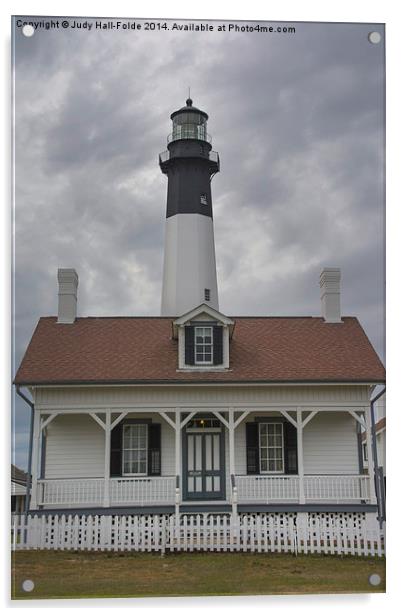  Tybee Island Lighthouse Acrylic by Judy Hall-Folde