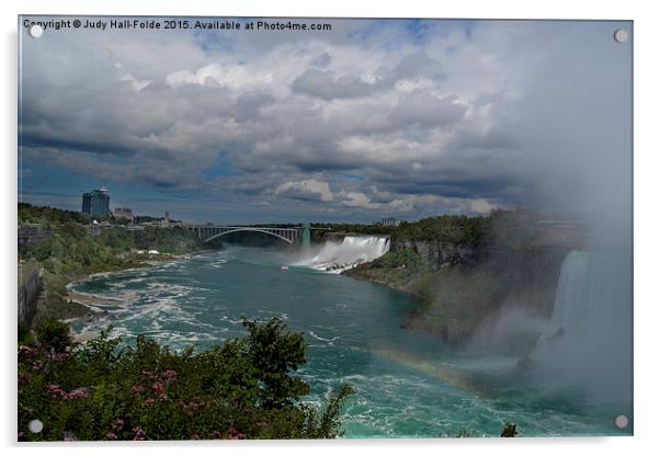  Beauty of Niagara Falls Acrylic by Judy Hall-Folde