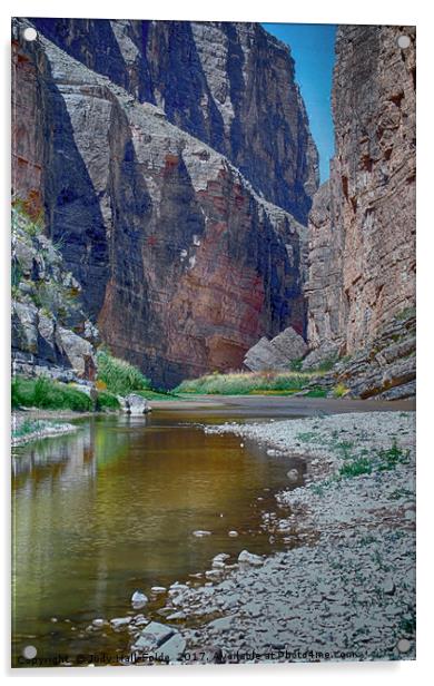 Rio Grande at Santa Elena Canyon Acrylic by Judy Hall-Folde
