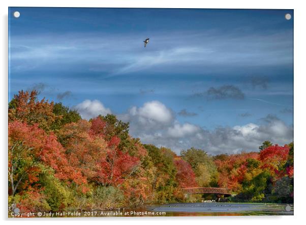 Autumn Tranquility Acrylic by Judy Hall-Folde