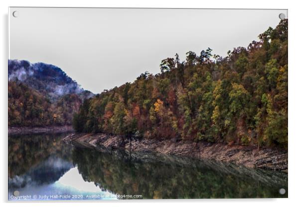 Cherokee Autumn Acrylic by Judy Hall-Folde