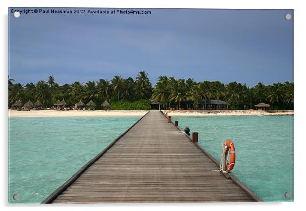 Beach Island Paradise Acrylic by P H