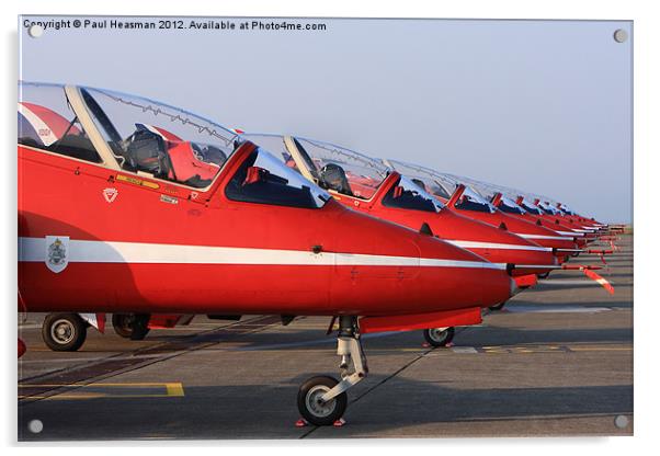 The Red Arrows Line Up Acrylic by P H