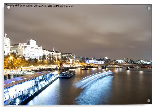 River Thames, London Acrylic by john walker