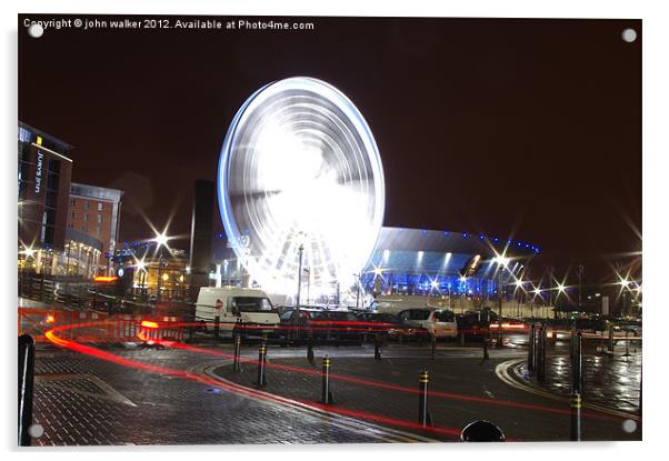 Liverpool Big Wheel Acrylic by john walker