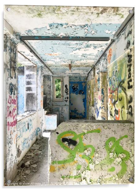 Abandoned war building, Ile de Re France Acrylic by suzie Attaway