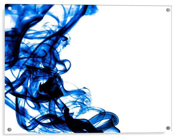 Blue swirl smoke Acrylic by Andrew Ley