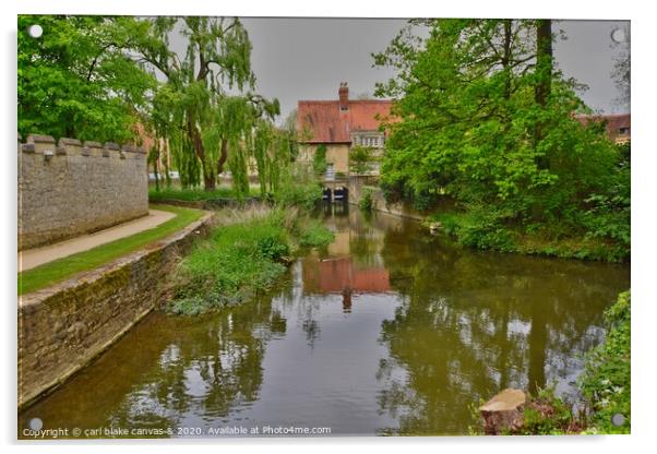 magdalen college mill Acrylic by carl blake