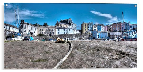 Tenby Harbour hdr Acrylic by nick hirst
