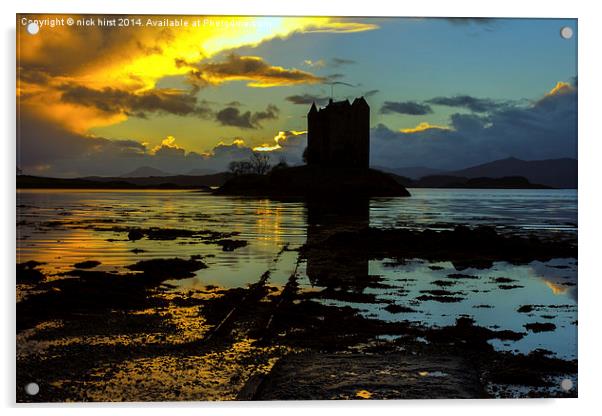 castle stalker Acrylic by nick hirst
