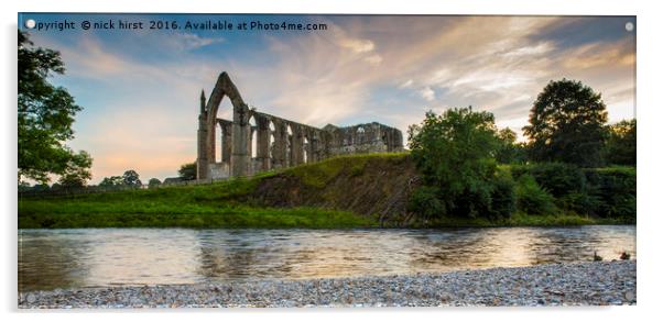 Bolton Abbey Acrylic by nick hirst