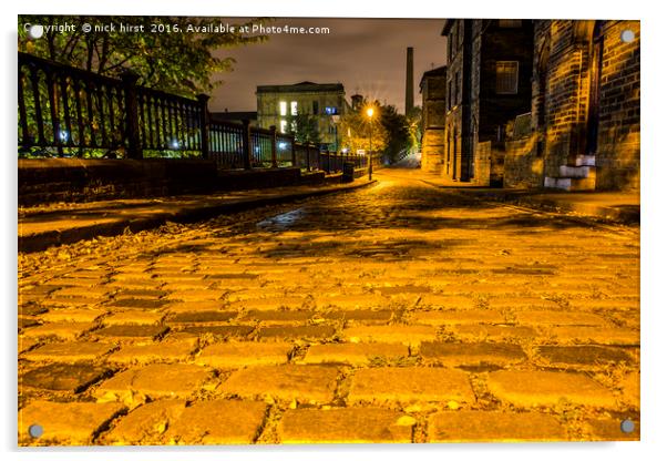 Albert Terrace,, Saltaire Acrylic by nick hirst