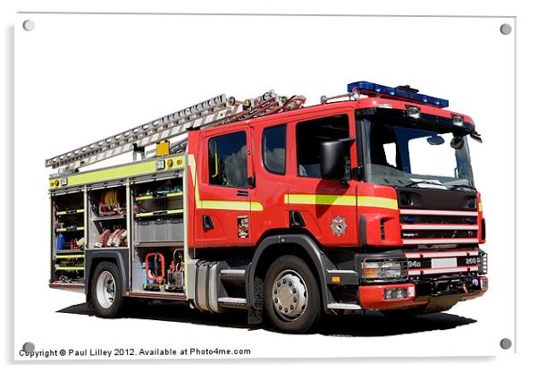 Fire & Rescue Pump Acrylic by Digitalshot Photography