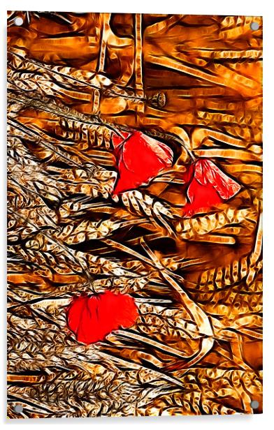 Poppies and Corn iPhone Case Acrylic by pixelviii Photography