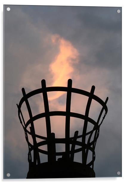 Basket of Fire Acrylic by John Lyon