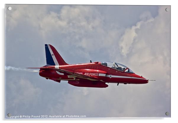 Red Arrows Jet Acrylic by Philip Pound
