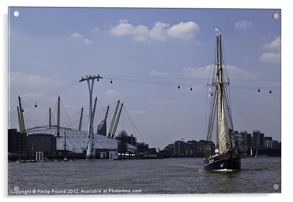 Tall Ship at O2 Arena Acrylic by Philip Pound