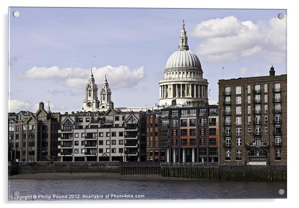 St Pauls Cathedral London Acrylic by Philip Pound