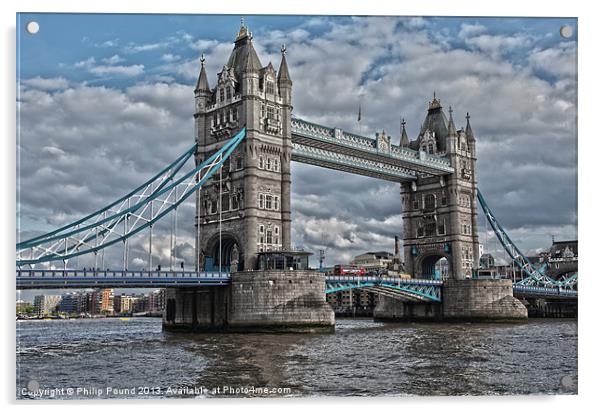 Tower Bridge London Acrylic by Philip Pound