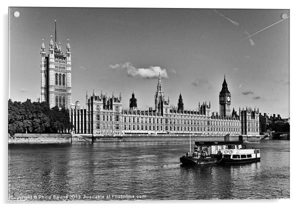 Houses of Parliament London Acrylic by Philip Pound