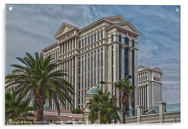 Caesars Palace Hotel Las Vegas Acrylic by Philip Pound