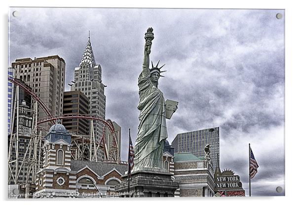 Las Vegas New York Style Acrylic by Philip Pound