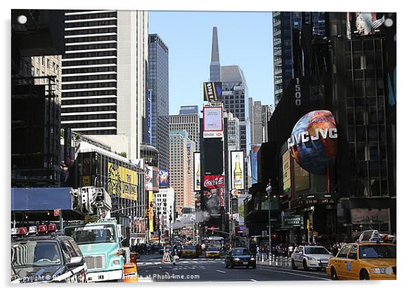 Broadway New York Acrylic by Philip Pound