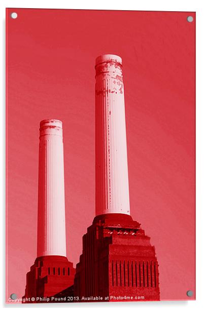 Battersea Power Station London Acrylic by Philip Pound