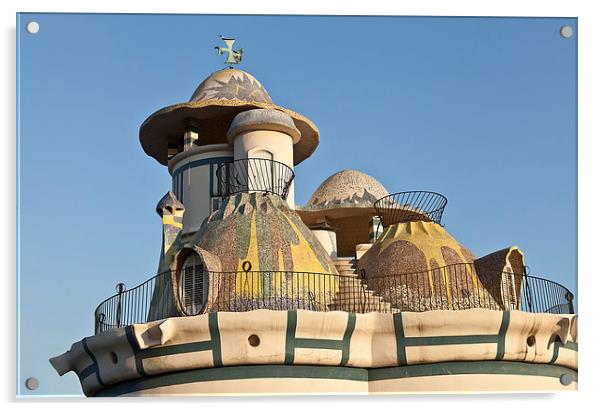 Gaudi Architecture Barcelona Acrylic by Philip Pound