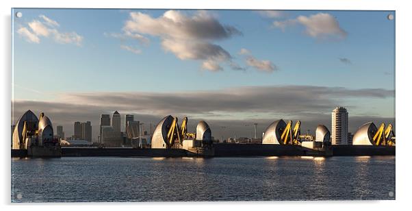 Thames Barrier in London Acrylic by Philip Pound